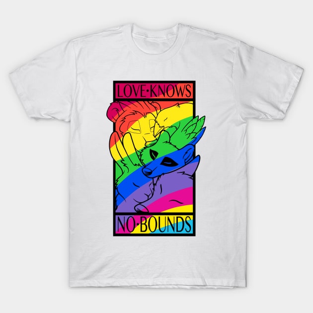 Love Knows No Bounds (light) T-Shirt by DangerFox